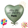 Personalisierbarer Folienballon Herz (40 cm - Satin)