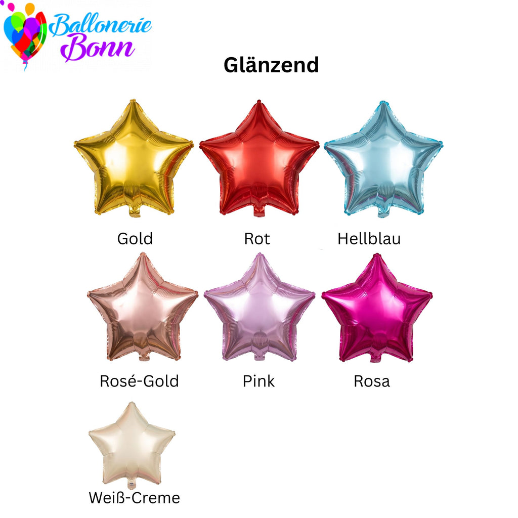 Personalisierbarer Folienballon Stern (40 cm- Glänzend)